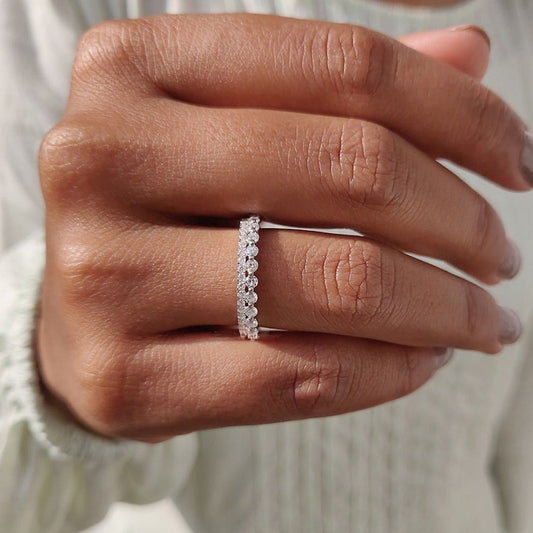 Brilliant Round Moissanite Wedding Band