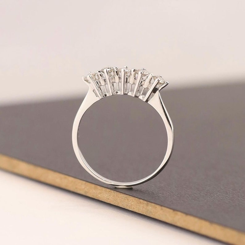 Brilliant Round Moissanite Promise Ring