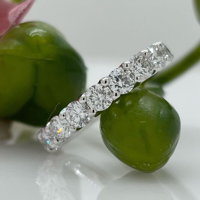Brilliant Round Moissanite Wedding band