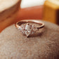 1.72ct moisaanite maequise with round cut wedding ring