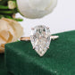 2.2 Ct Pear Moissanite With Round Cut Wedding Ring