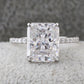 3.4 Ct Radiant Moissanite With Round Cut Engagement Ring