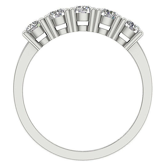 5 Brilliant Round Moissanite Wedding Ring