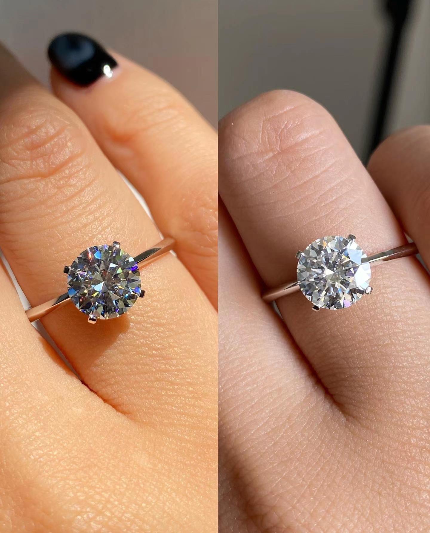 1.2 Ct Brilliant Round Cut Moissanite Engagement Ring