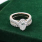 2.1 Ct Pear Moissanite With Round Cut Bridal Ring