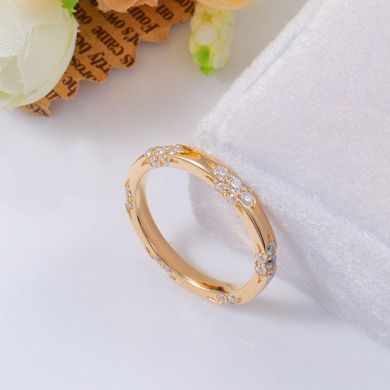 Perfect Brilliant Round Moissanite Wedding Band