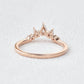 Pear & Round Cut Moissnite Diamond Ring