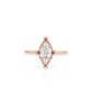 2.14ct moisaanite marquise with round cut wedding ring