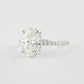 1.85 Ct Ovel & Round Moissanite Diamond Engagement Ring