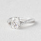 2.55ct moisaanite oval with round cut engagement ring