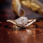 2.2 Ct Pear Moissanite Diamond Wedding Ring