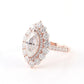 Beautiful 2.03 CT MarqiuseWith Brilliant Round Wedding Ring