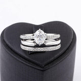 2.01 CT Oval Moissanite Bridal Set