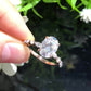 2.2 Ct Oval Moissanite With Marquise & Round Cut Engagement Ring