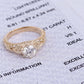 2.1 Ct Round Cut In Claw Setting Unisex Ring