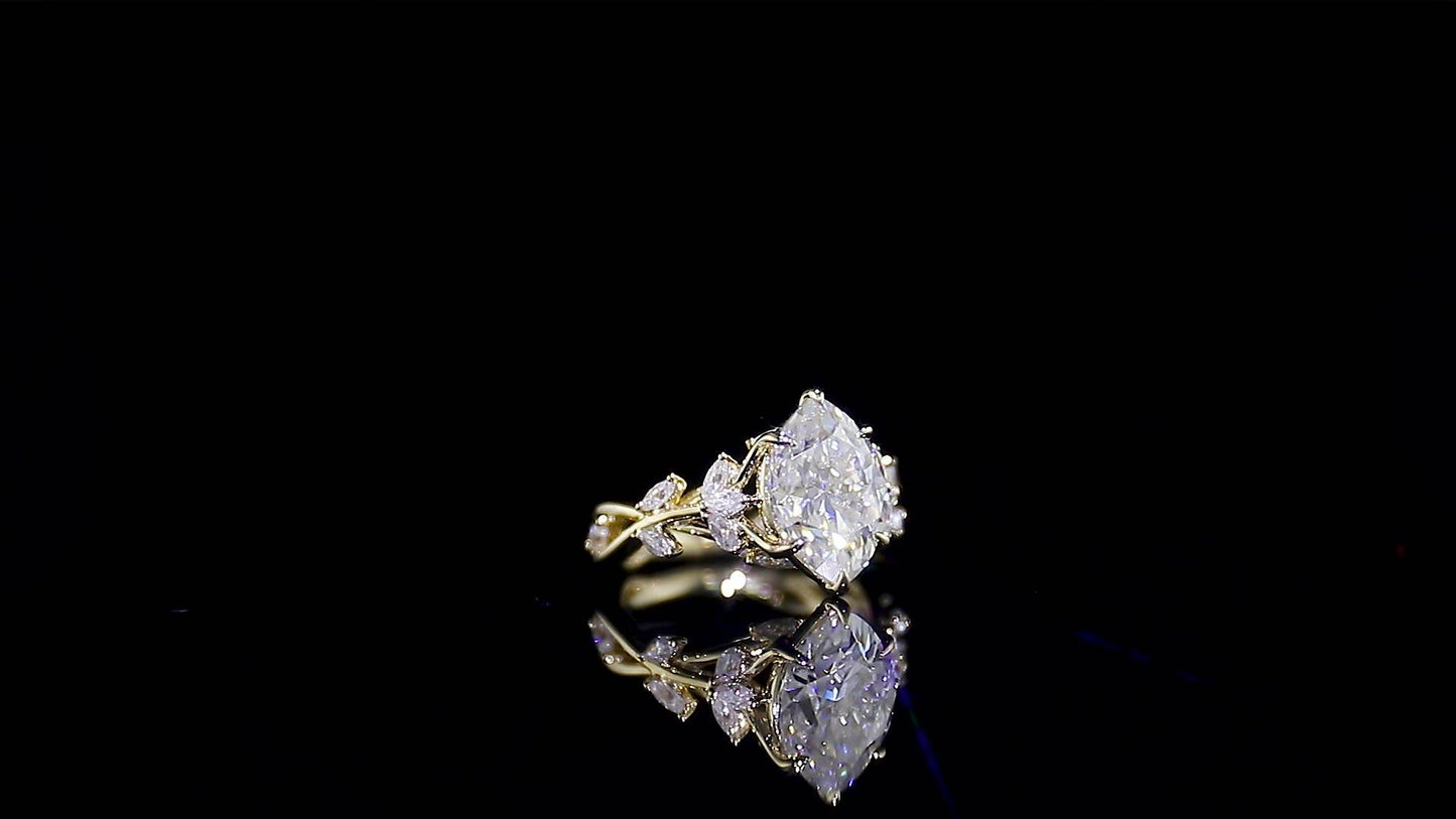 2.2 Ct Marquise Moissanite Wedding Ring