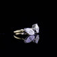 1.2 Ct Asscher & 1.1 Ct Marquise Engagement Ring