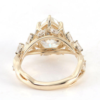 2.2 Ct Marquise Moissanite Wedding Ring