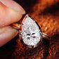 2.6 Ct Pear Moissanite Diamond Wedding Ring