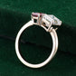 2.1 Elegant Emerald Moissanite With Rich Ruby 1.4 Ct Engagement Ring