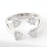 0.40 Ct Brilliant Round Cut Diamonds Moissanite Wedding Ring