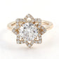 1.5 Ct Brilliant Round Cut 32 Round Cut Wedding Ring