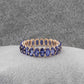 Blue Sapphire Oval Eternity Band