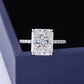 3.4 Ct Radiant Moissanite With Round Cut Engagement Ring