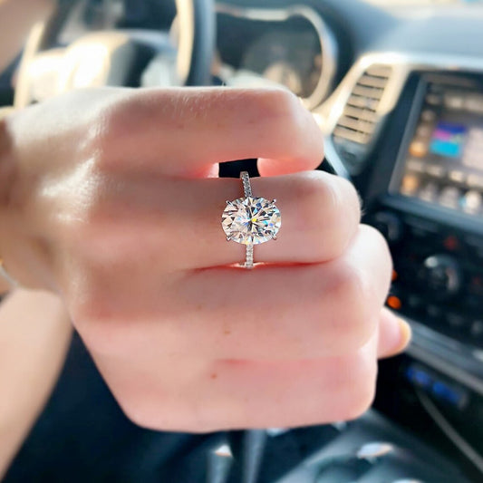 2.04 Ct Oval Moissanite Engagement Ring