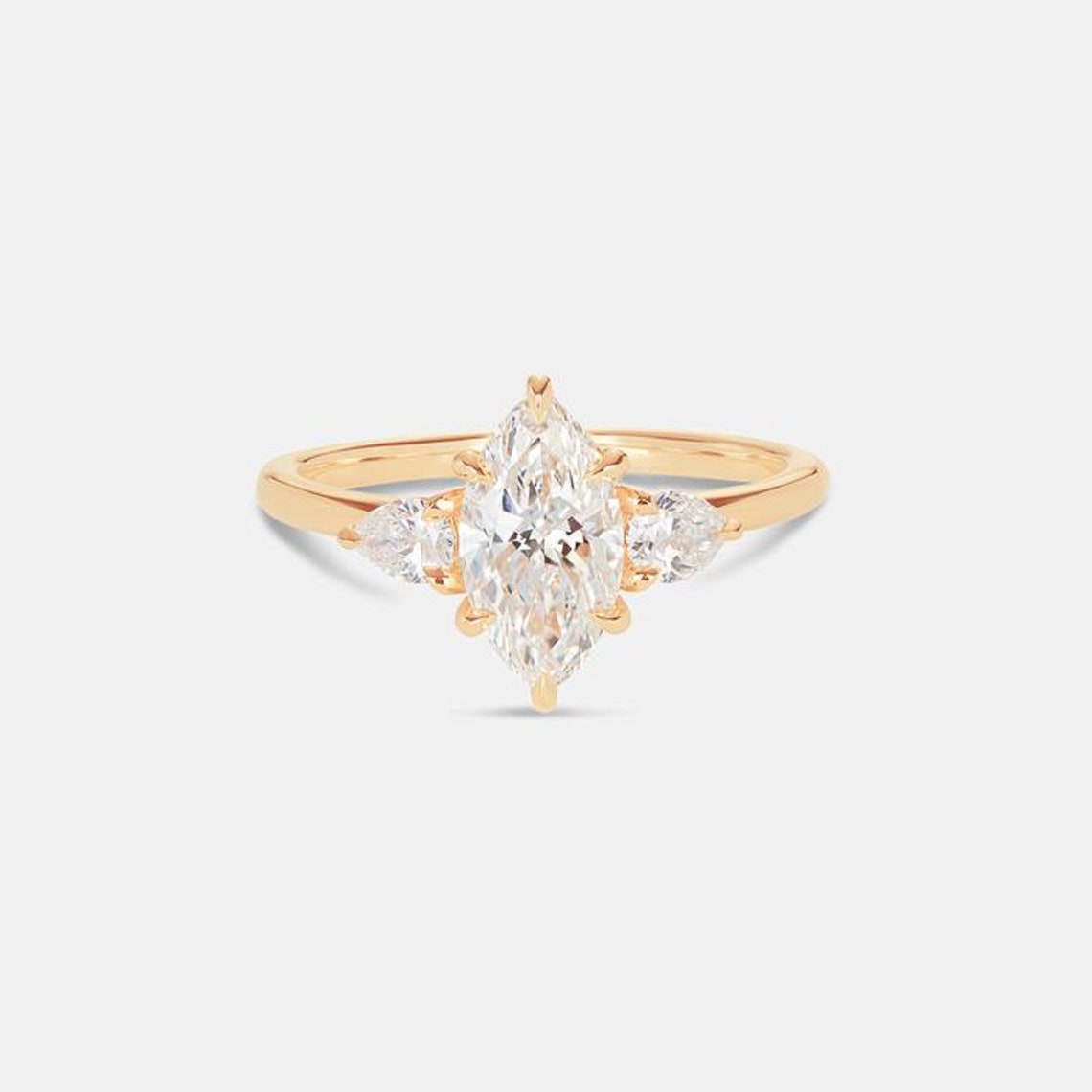 1.50 Ct Marquise Moissanite Engagement Ring