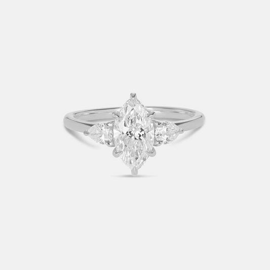 1.50 Ct Marquise Moissanite Engagement Ring