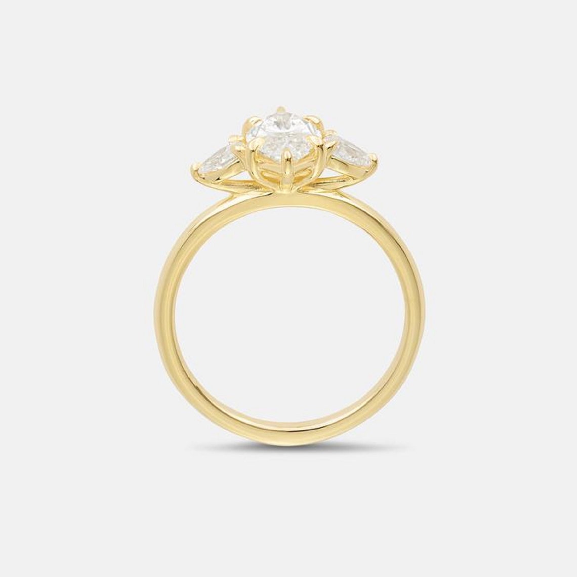 1.50 Ct Marquise Moissanite Engagement Ring