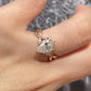 2.15 Ct Pear Moissanite With Marquise Engagement Ring