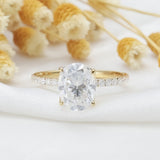 2.05 Ct Oval Moissanite Engagement Ring