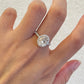 2.1 Ct Oval Moissanite With Round Cut Engagement Ring