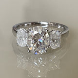 2.0 CT Oval Moissanite Engagement Ring