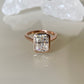 2.10 Ct Radiant Cut Moissanite Bazel Engagement Ring