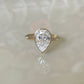 1.5 Ct Pear Moissanite Bazel Engagement Ring