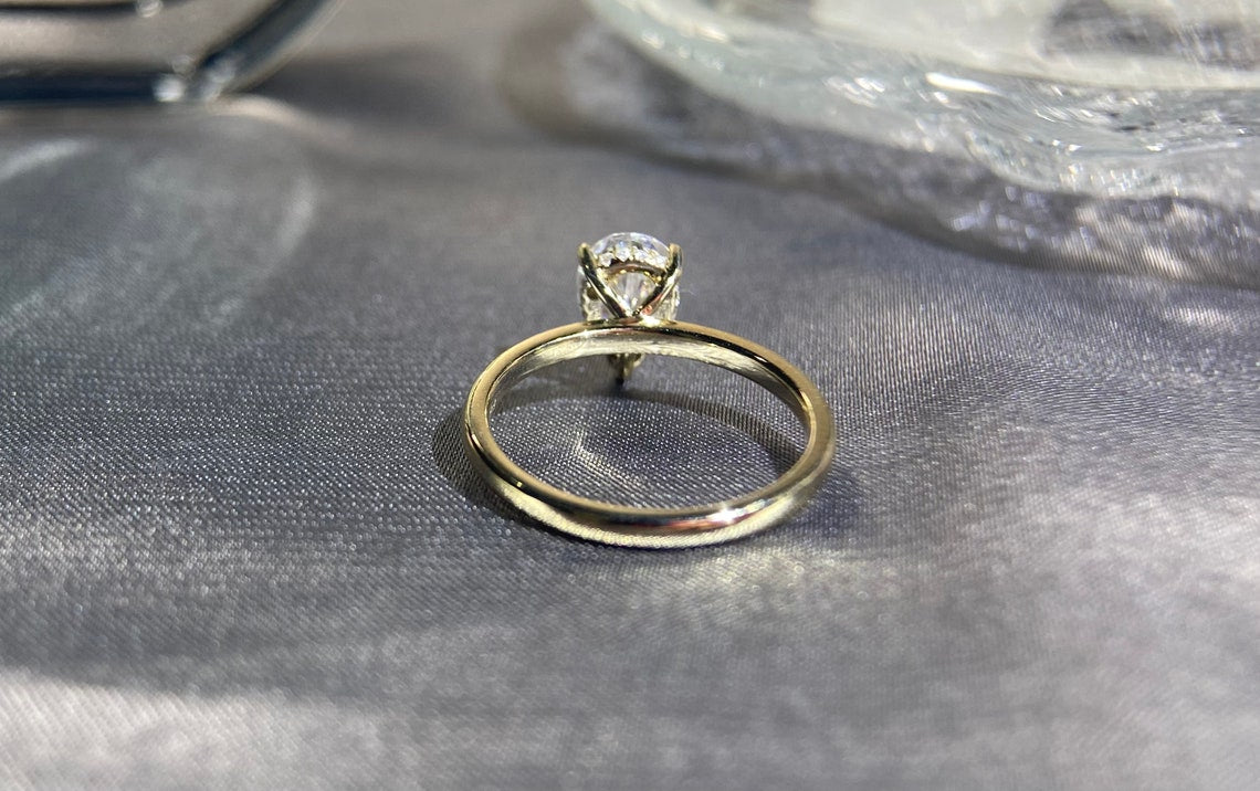 2.04 Ct Pear Moissanite Engagement Ring