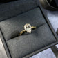 2.1 Ct Pear Moissanite Engagement Ring