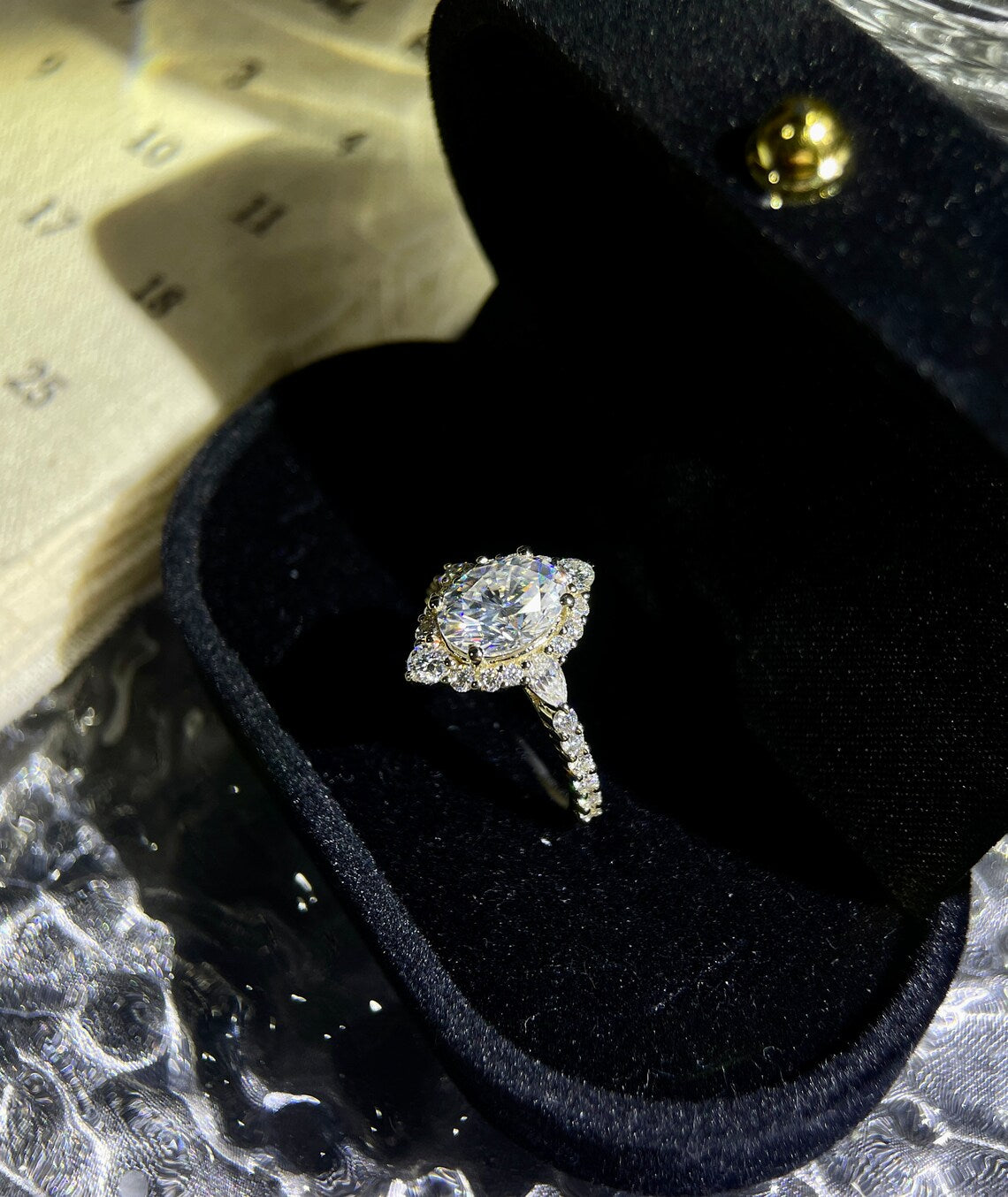 2.55 Ct Oval Moissanite Wedding Ring