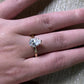 2.1 Ct Pear Moissanite Engagement Ring