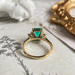 2.0 Ct Green Emerald With Trapezoid Moissanite Wedding Ring