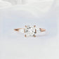 2.05 Ct Square Radiant Moissanite With Tapper Baugettes Wedding Ring