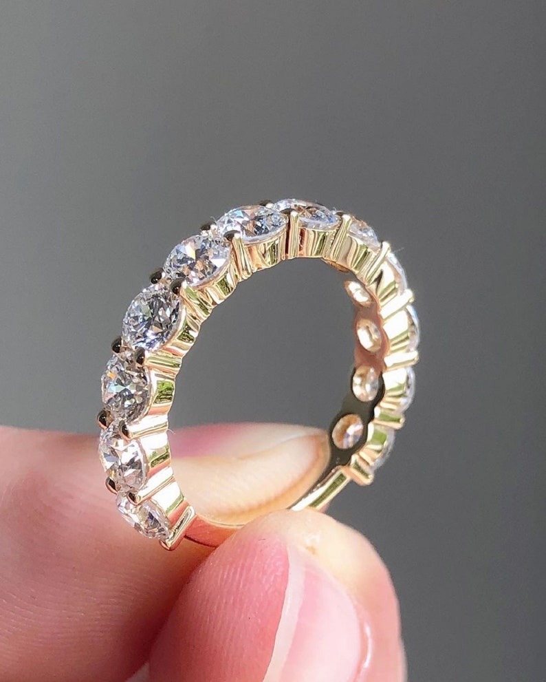 1.20 Ct Brilliant Round Moissanite Half Eternity Band