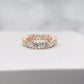 2.20 Ct 22 Heart Moissanite Eternity Ring