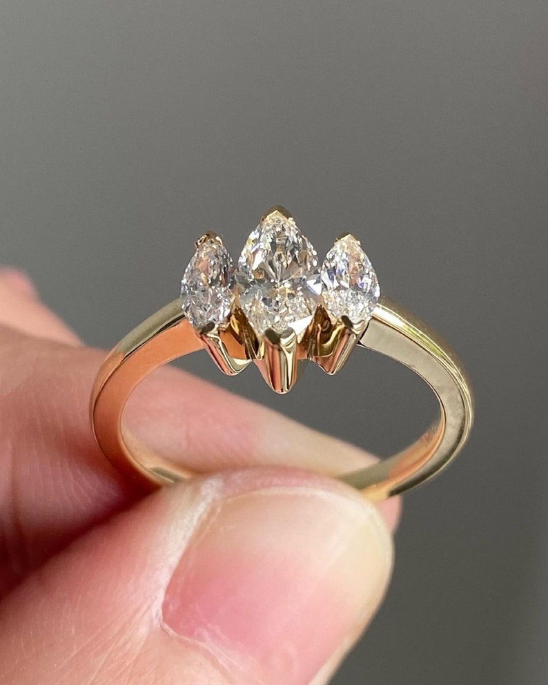 2.0 Ct Moissanite Marquise Engagement Ring