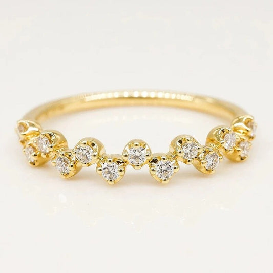 Brilliant Round Moissanite Ladies Ring