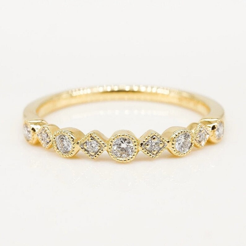 Brilliant Round Diamond Moissanite Promise Ring