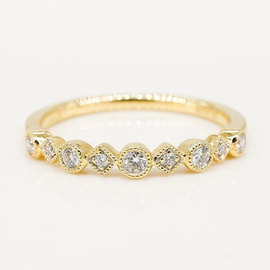 Brilliant Round Diamond Moissanite Promise Ring